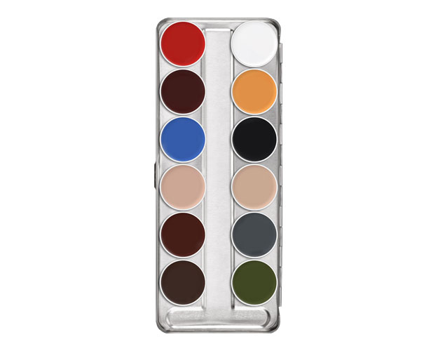Kryolan - Supracolor Schminkpalette, 12 Farben