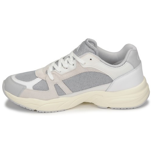 Calvin Klein Jeans - RETRO TENNIS LACEUP MIX LTH - Gris
