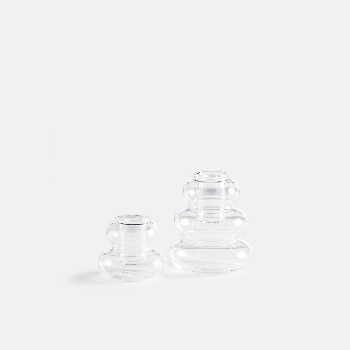 LA REDOUTE INTERIEURS<br>Conjunto de 2 castiçais de vidro transparente Hadi