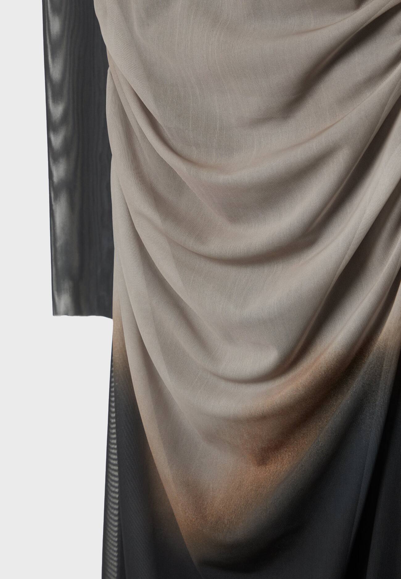 Vestido de tule estampado