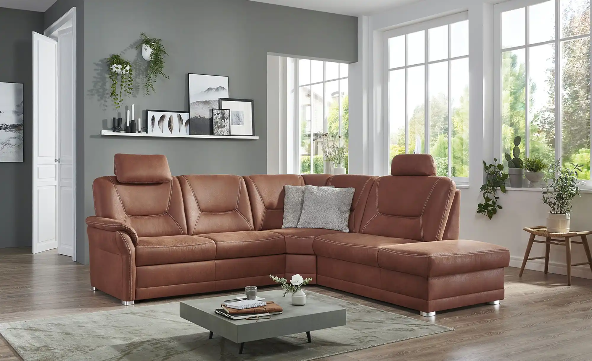 meinSofa Ecksofa aus Mikrofaser Edda