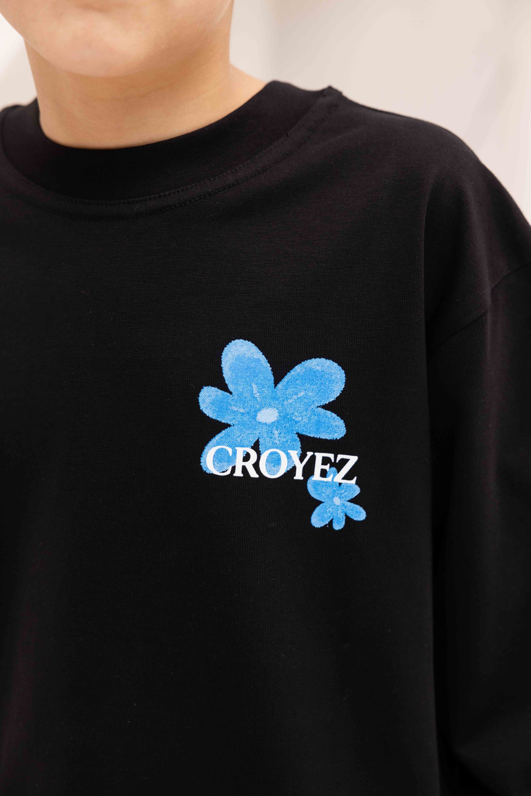 Croyez Mini Botanique Longsleeve Kids Zwart