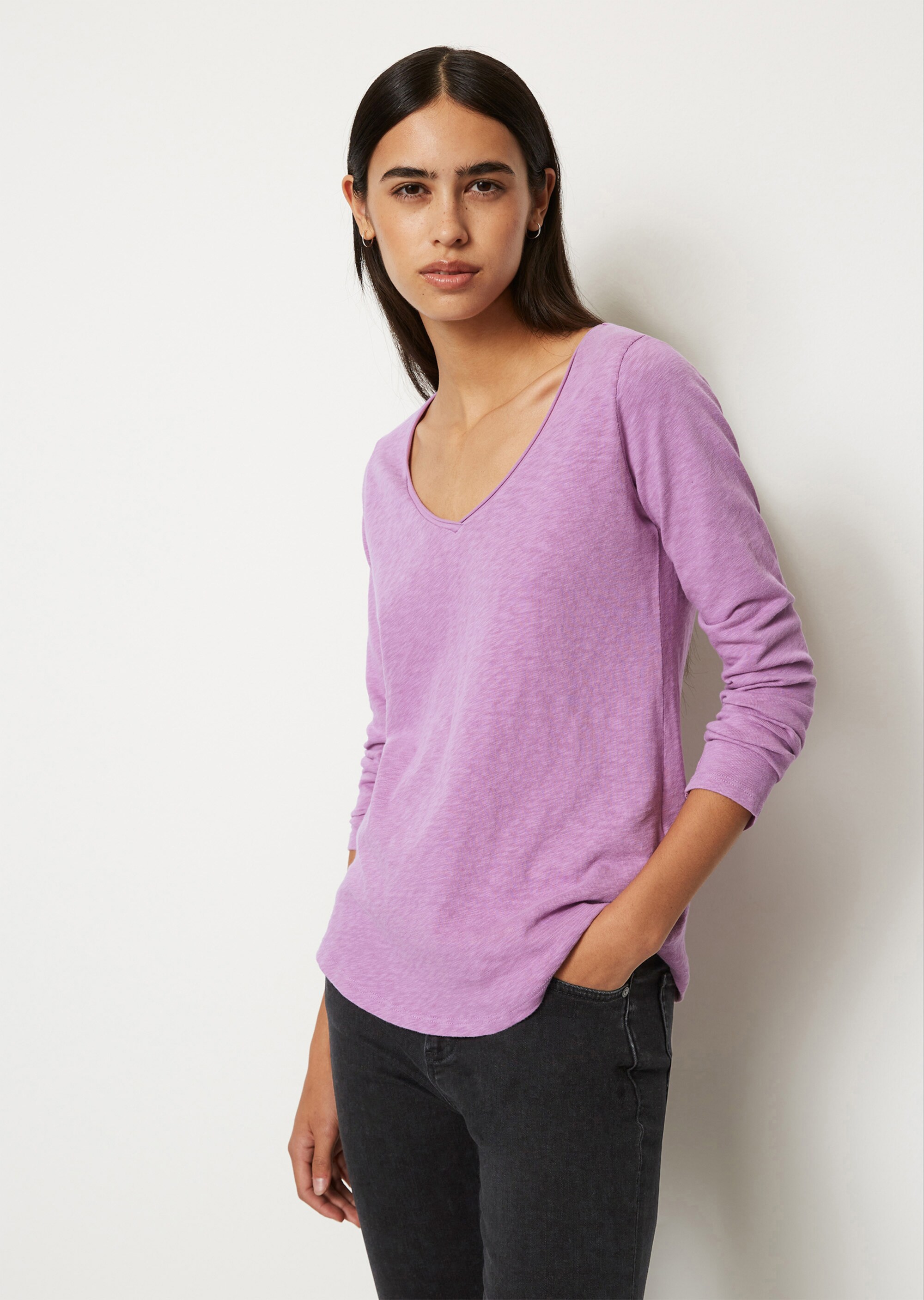 Longsleeve regular aus Slub Organic Cotton