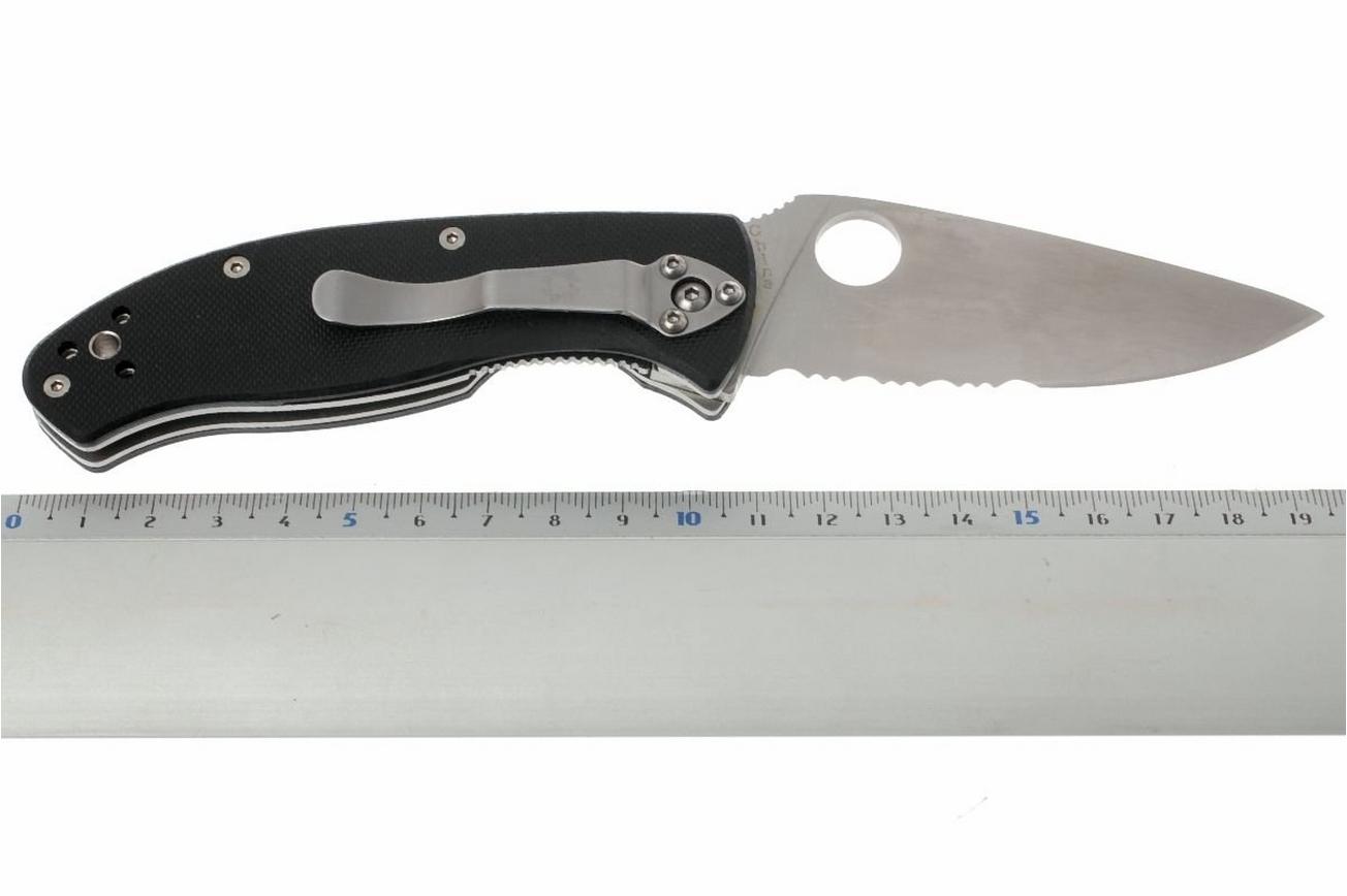 Spyderco Tenacious C122GPS partly serrated zakmes