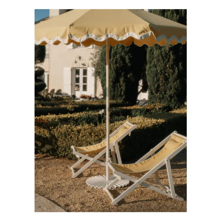 Business & Pleasure Co. Parasol festonné Beach Club | Jaune