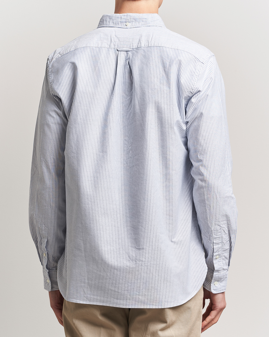 BEAMS PLUS Oxford Button Down Shirt Blue Stripe