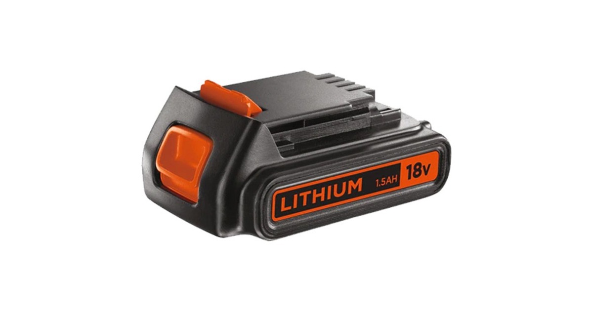 BLACK+DECKER18V 1.5Ah Lithium Ion accu BL1518-XJ oplaadbare batterij  (Zwart/oranje)