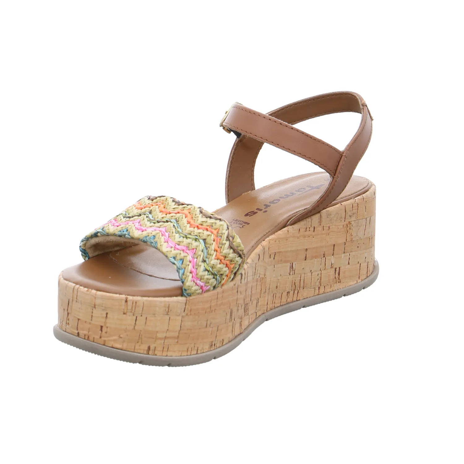 TAMARIS Sandalette Cognac Textil