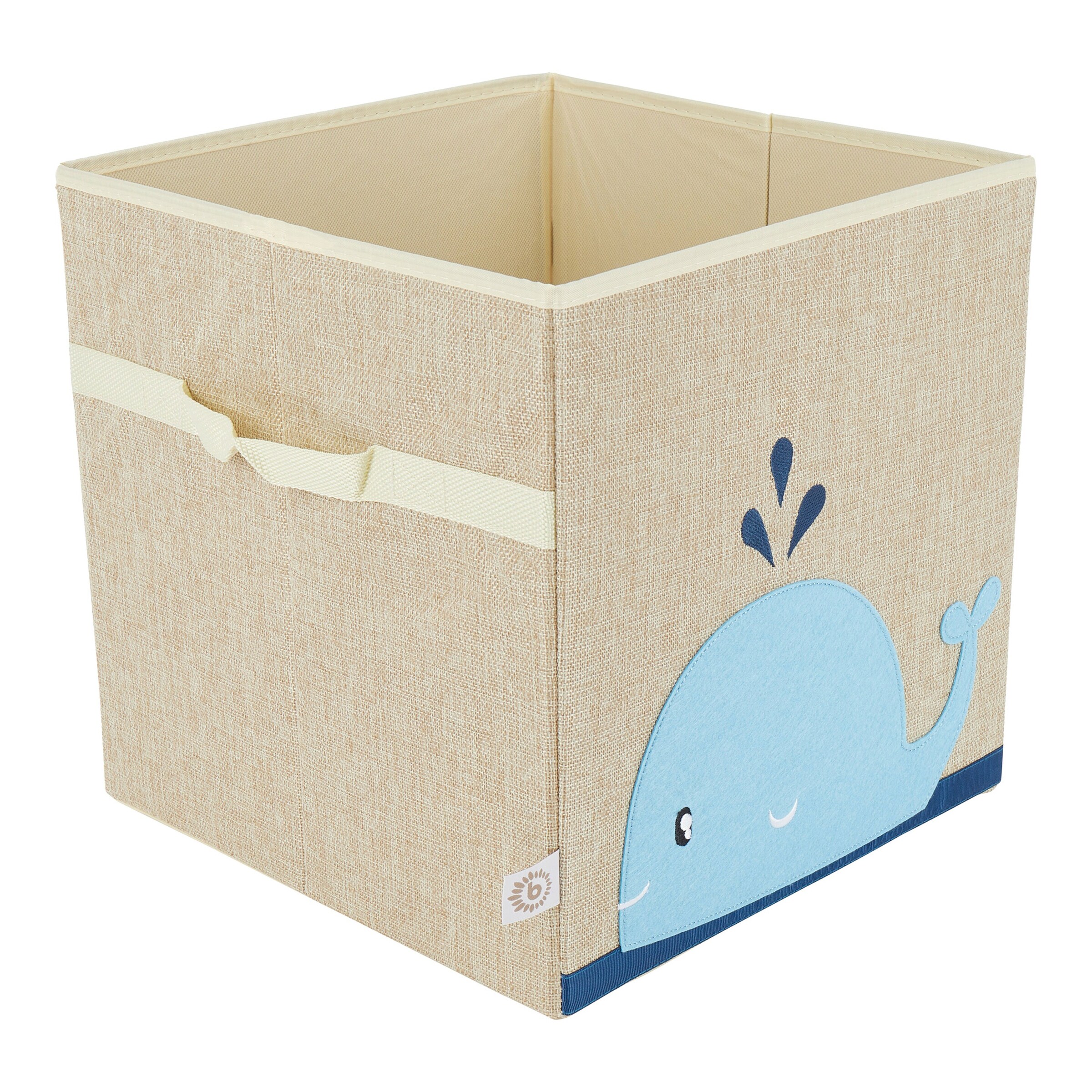 Bieco Aufbewahrungsbox 32x32x32 cm Wal / beige / braun / blau