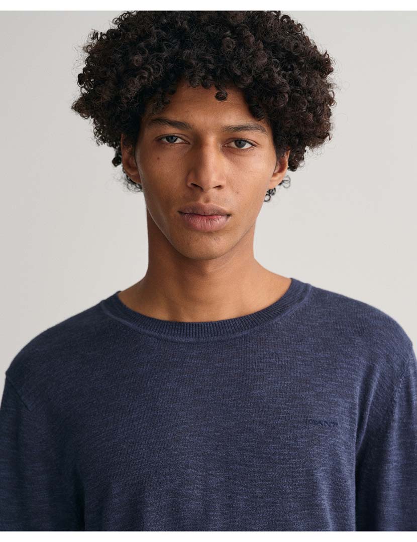 Blue Linen Sweatshirt