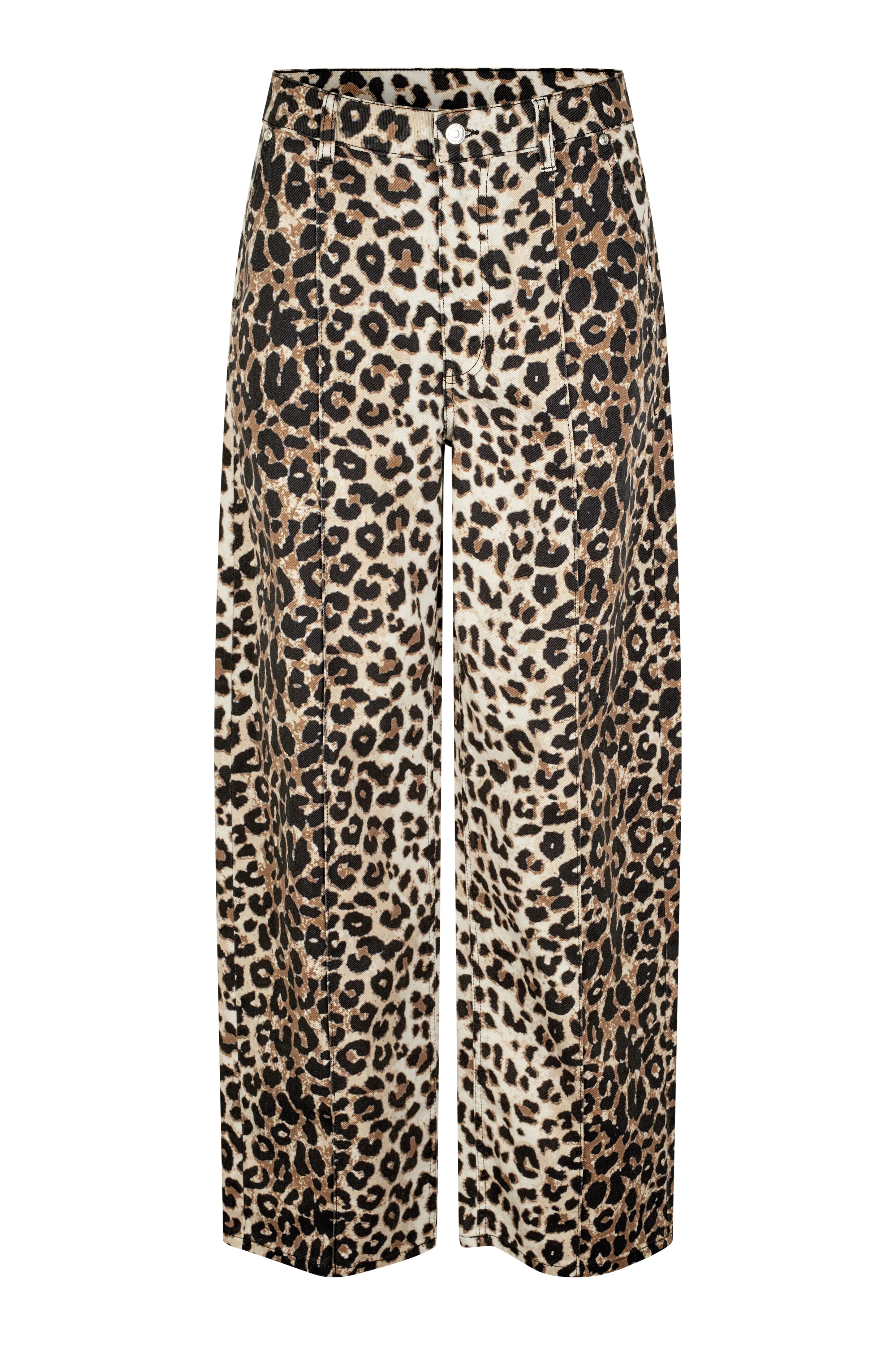 Second Female  Aleo leopard jeans - Kelp