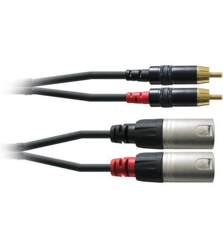 Cordial Audio-Kabel CFU 1.5 MC Cinch - XLR 1.5 m Zwillingskabel