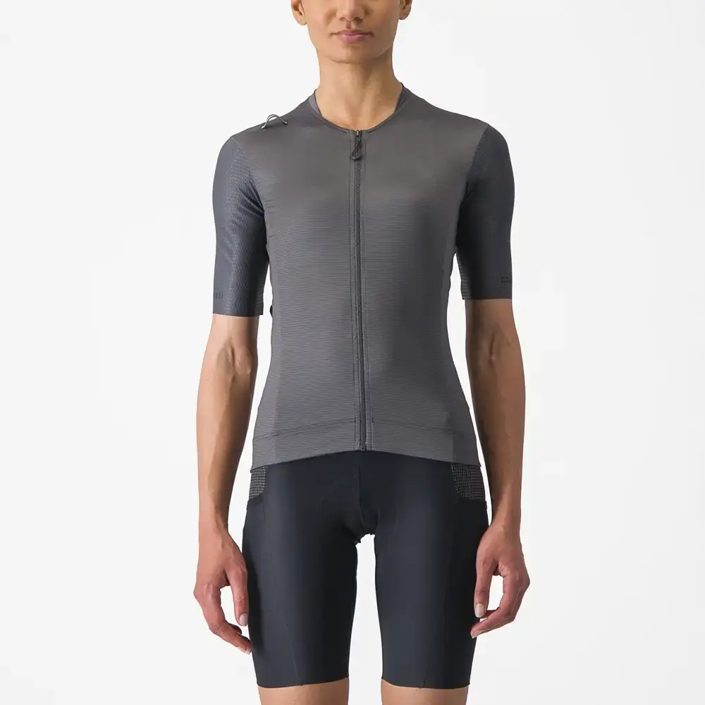 Castelli Unlimited Pro Fietsshirt Korte Mouwen Donkergrijs Dames