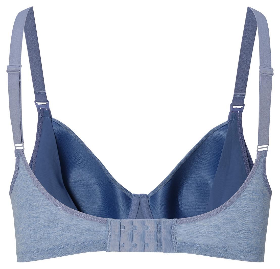 Noppies Maternity Voorgevormde voedingsbh Cotton Melange - Light Blue Melange