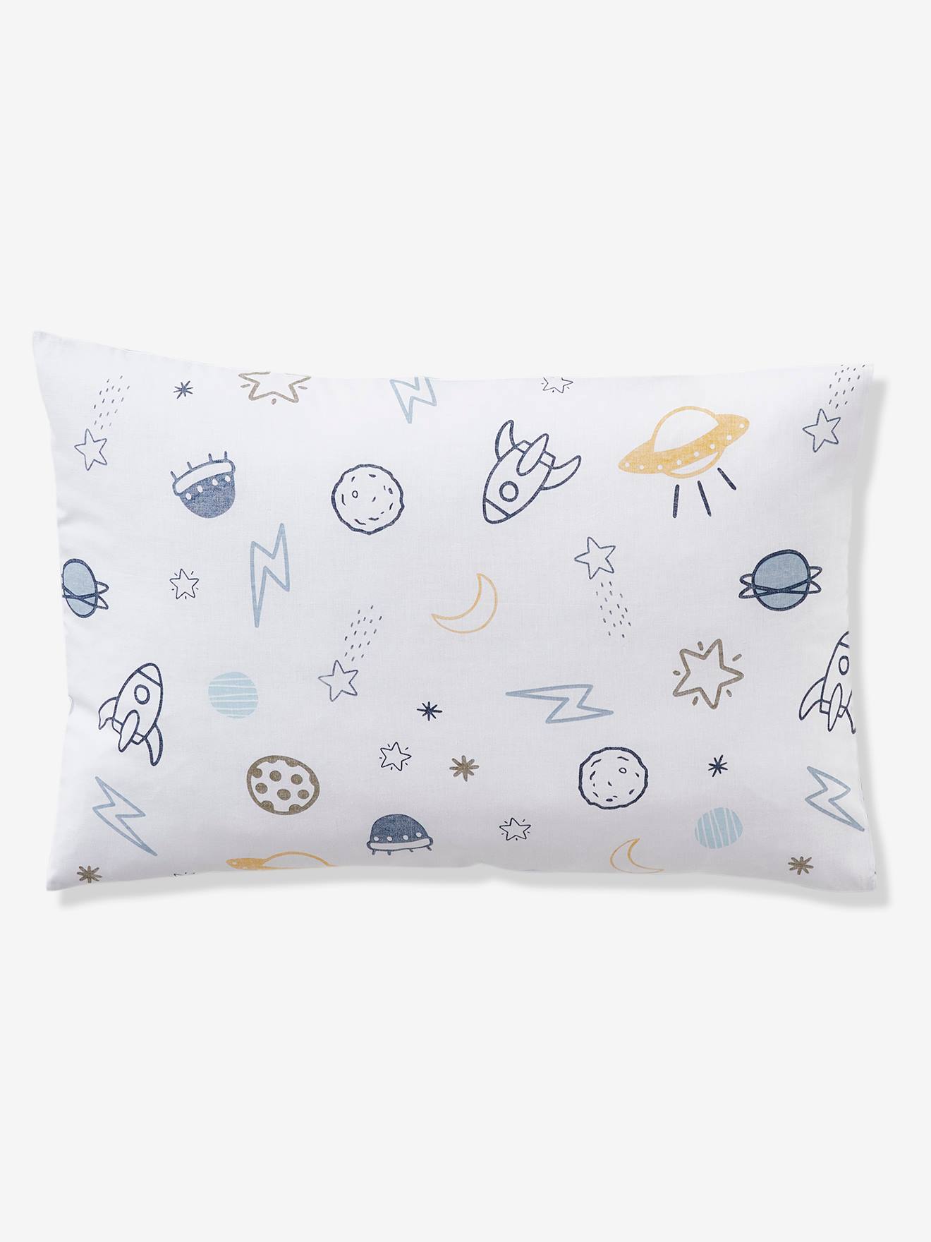 Conjunto de capa de edredom e fronha infantil Basics, estampa Cosmos azul tamanho médio