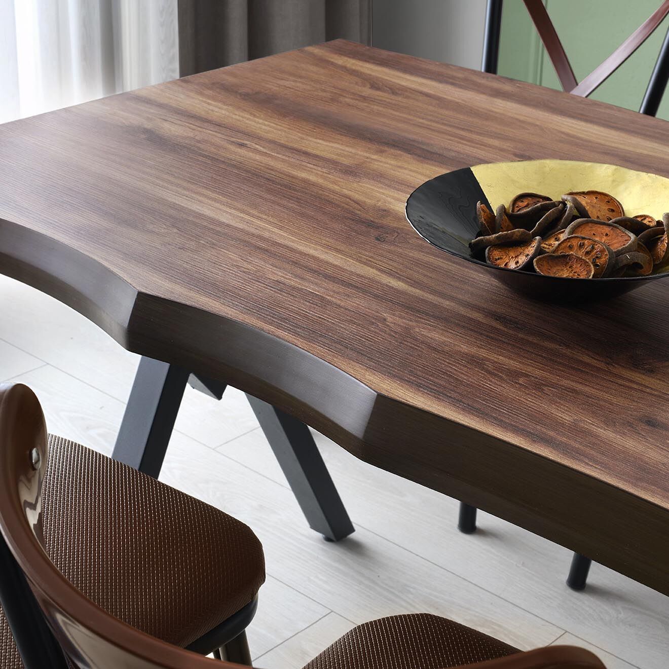 Wooden Art Table de salle à manger efor beige - 140x75x80 cm