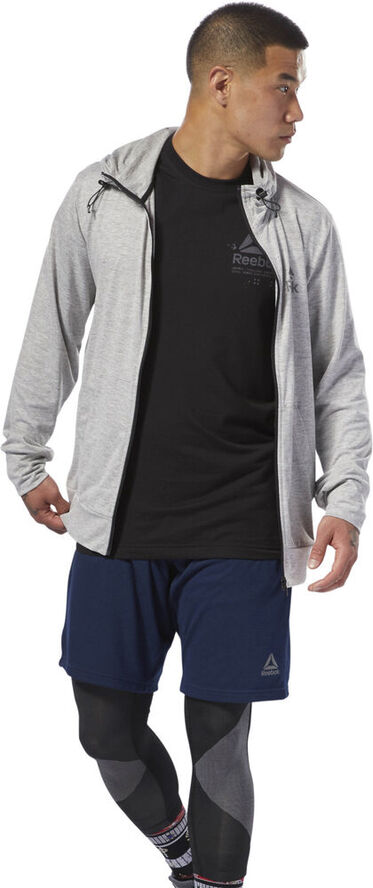 Reebok Speedwick Full Zip Hoody Grå
