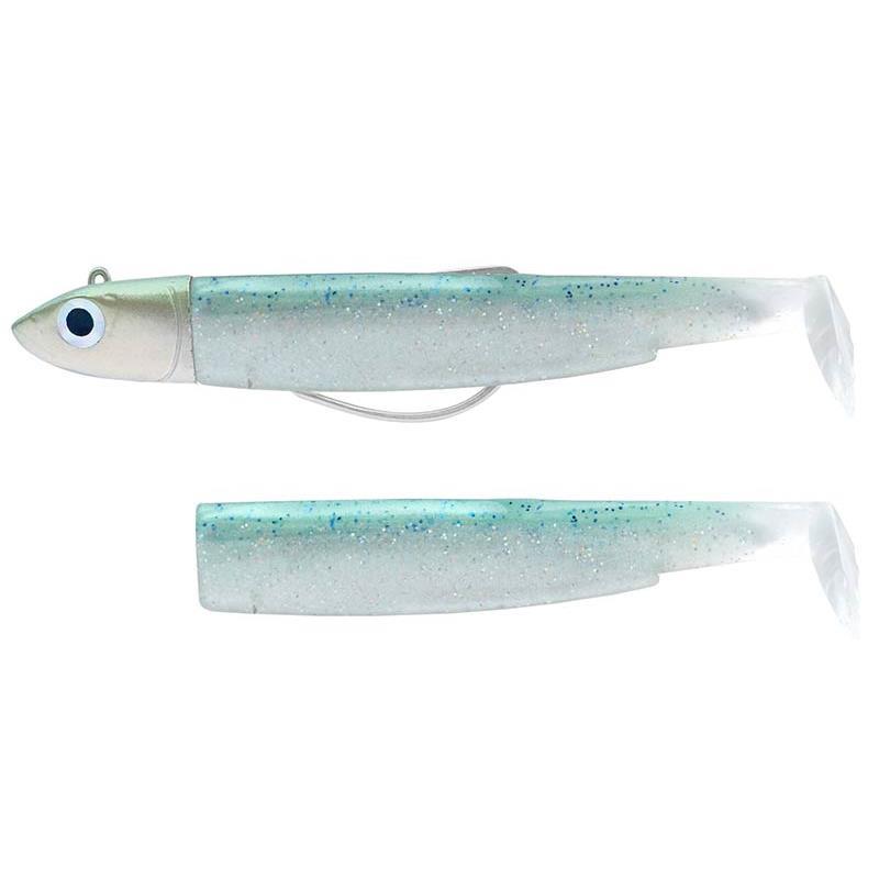 Kit Leurre Souple Arme Fiiish Combo Black Minnow 70 + Tete Plombee Off Shore