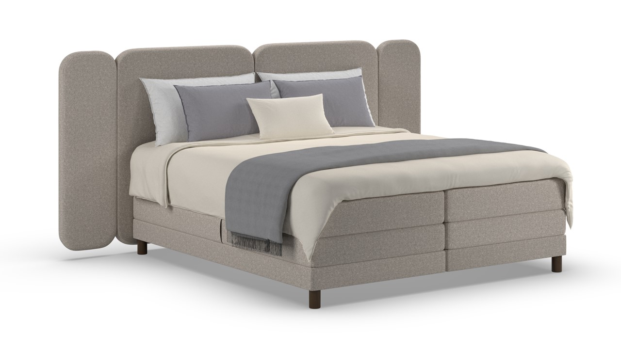 Elektrische boxspring Ridge - Warm wool grey