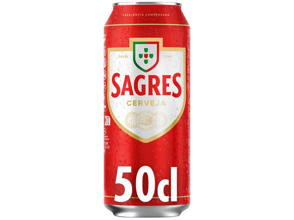 CERVEJA SAGRES COM ÁLCOOL LATA 0.50L
