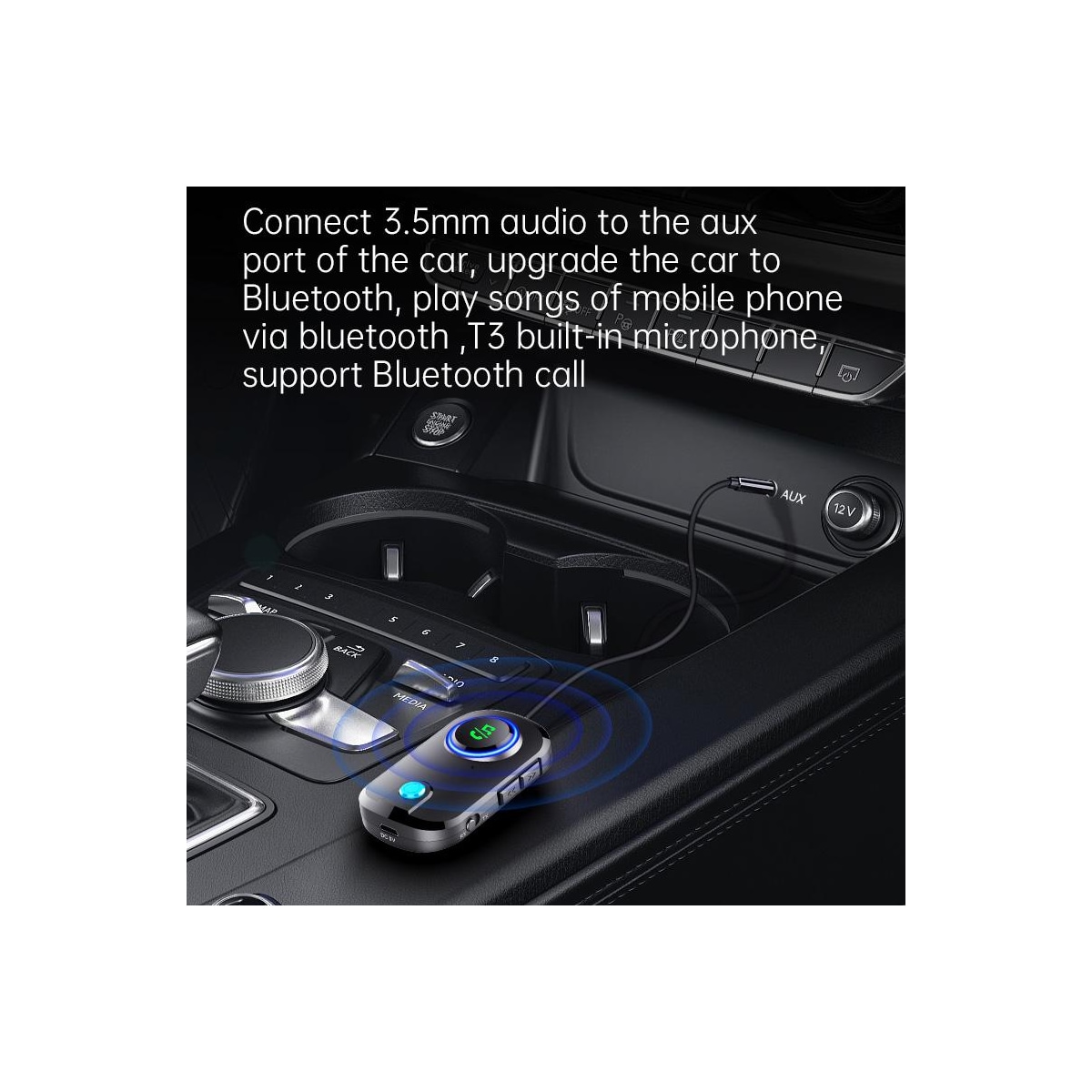 Bluetooth trådløs sender / mottaker, handsfree AUX