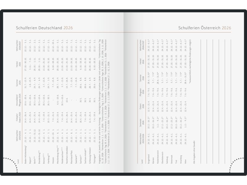rido idé Wochenagenda Design Line Blume, 2026, Türkis Wochenplaner mit zwei Seiten je Woche