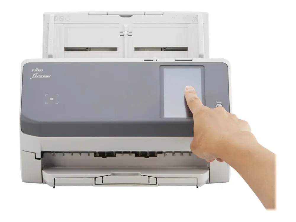 Ricoh fi-7300NX - Dokumentscanner - Dual CCD - Duplex - 216 x 355.6 mm - 600 dpi x 600 dpi - op til 60 ppm (mono) / op til 60 ppm (farve) - ADF (80 ark) - op til 4000 scanninger pr. dag - Gigabit LAN, USB 3.1 Gen 1