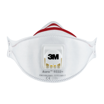 3M fijn stof masker vouwbaar met uitademventiel 9332C1 2 stuks