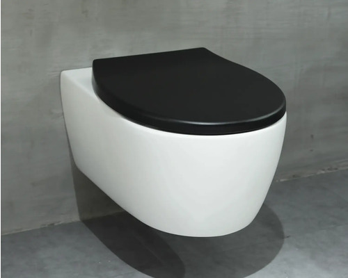 form&style Bathala toiletzitting, matzwart, met soft-close mechanisme