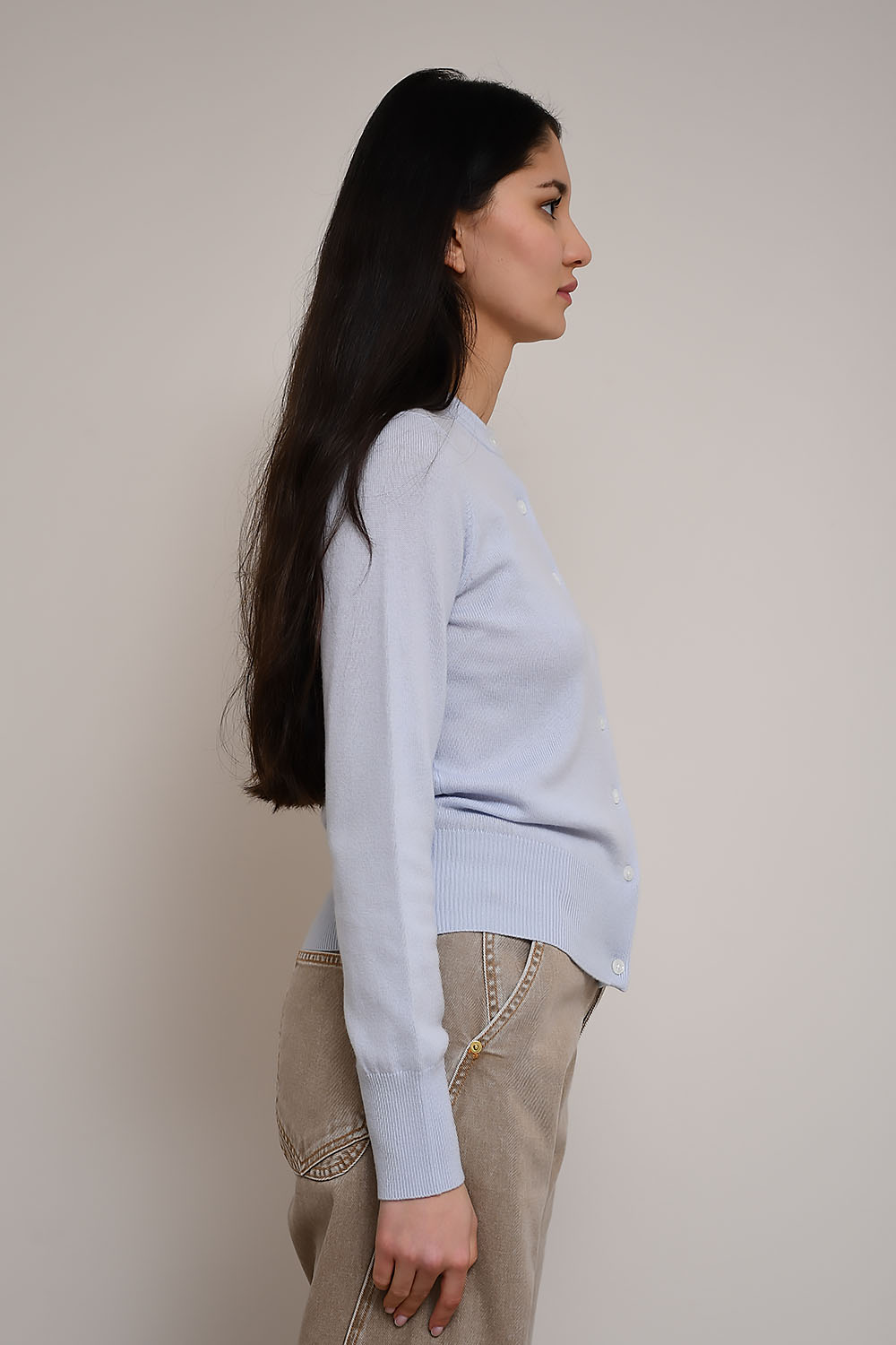 Wool knitted cardigan