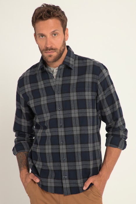 Karohemd, Langarm, Flanell, Kentkragen, Modern Fit
