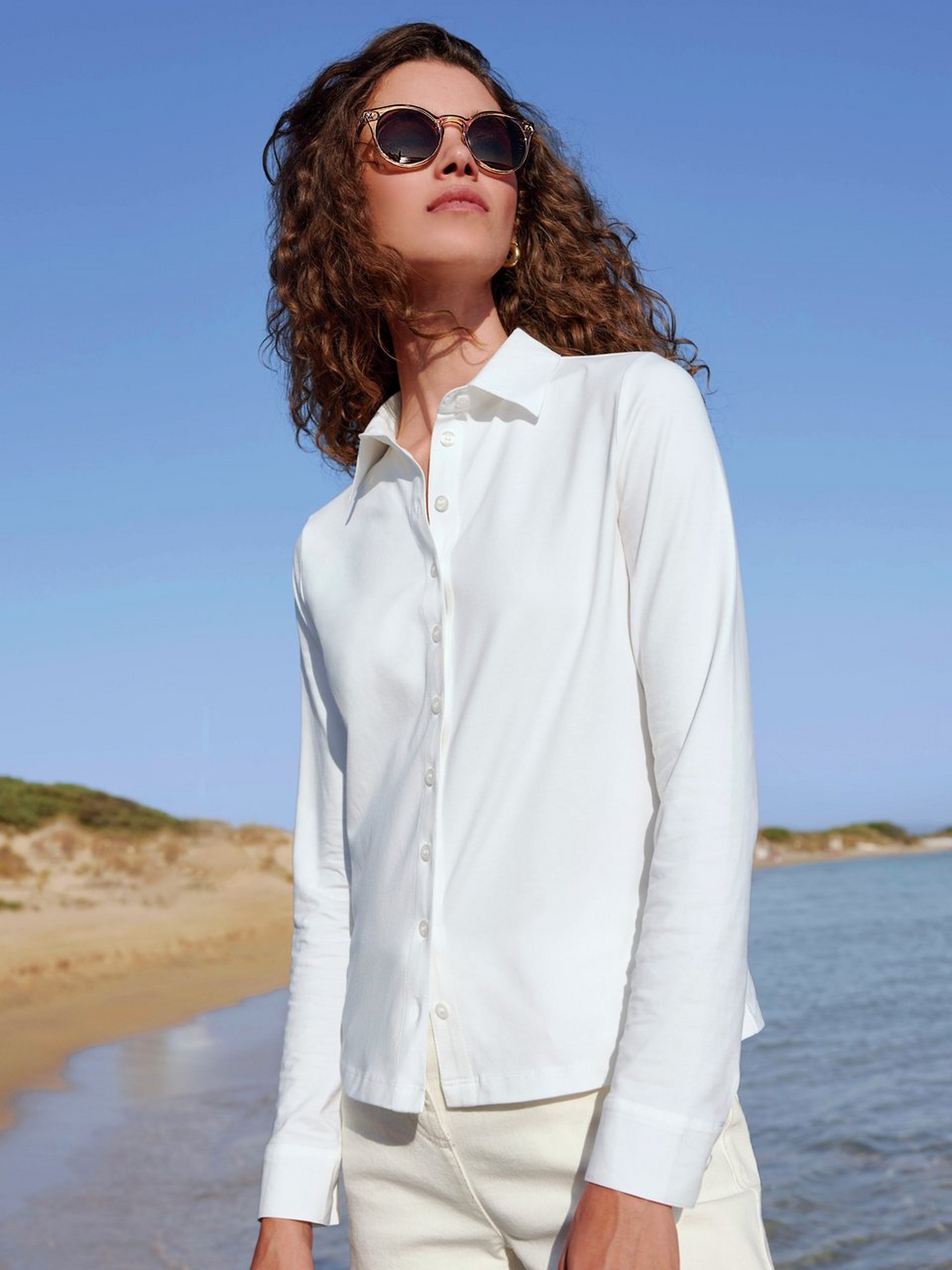 Jersey-Bluse