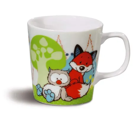 NICI Forest Friends Porzellan Kindertasse Eule und Fuchs