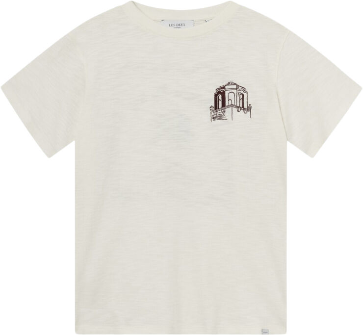 Les Deux Hotel T-Shirt Light ivory/dark burgundy