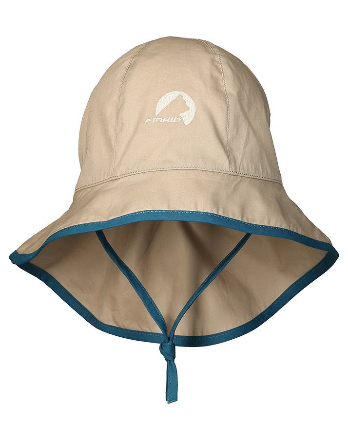 Binde-Sommerhut HELLE mit Nackenschutz in pebble/nautic