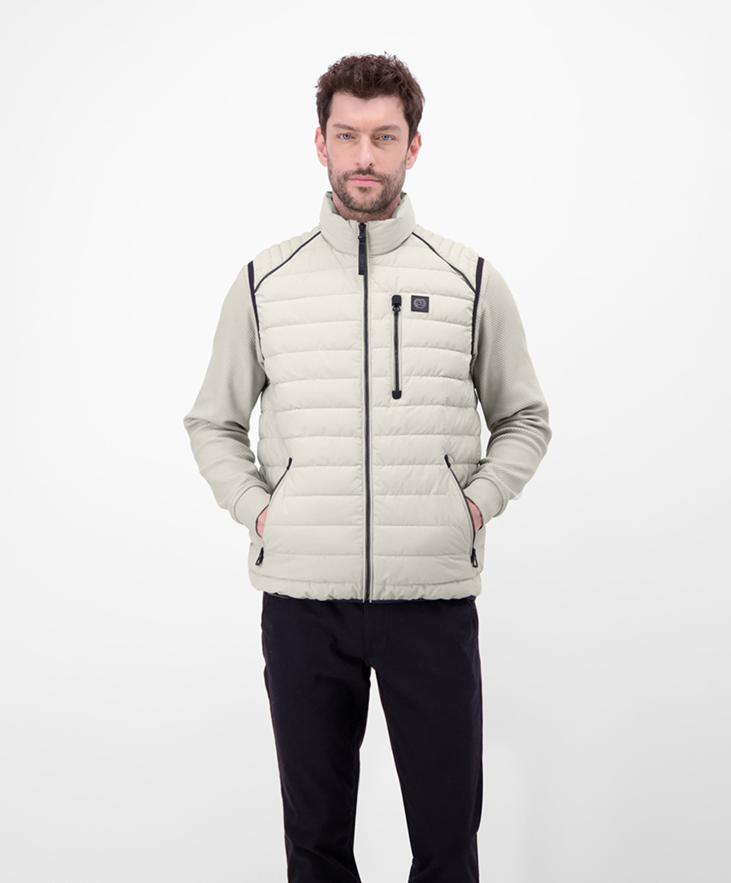 Lerros Heren bodywarmer grijs