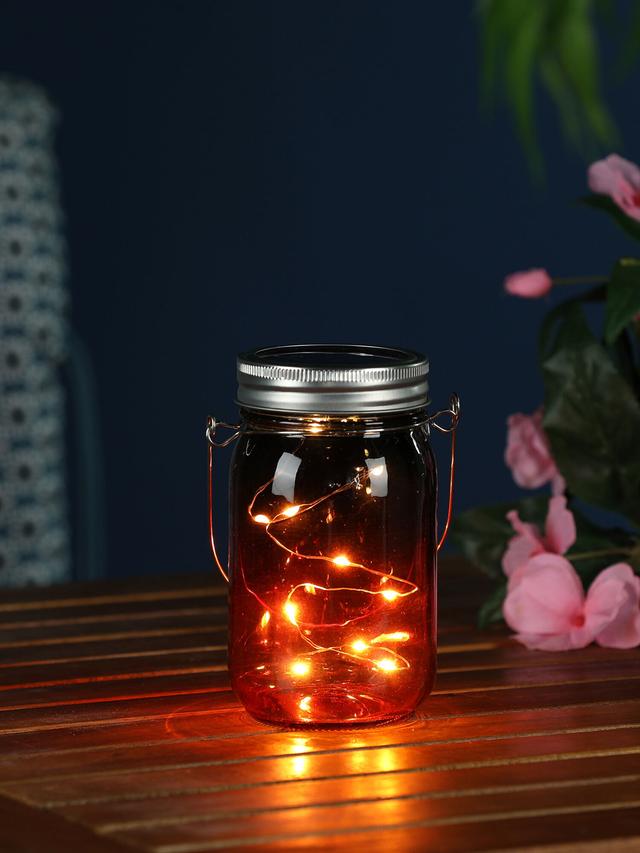 Ab ins Grüne kleines Maritimes Solar-Glas rot, 3er Set