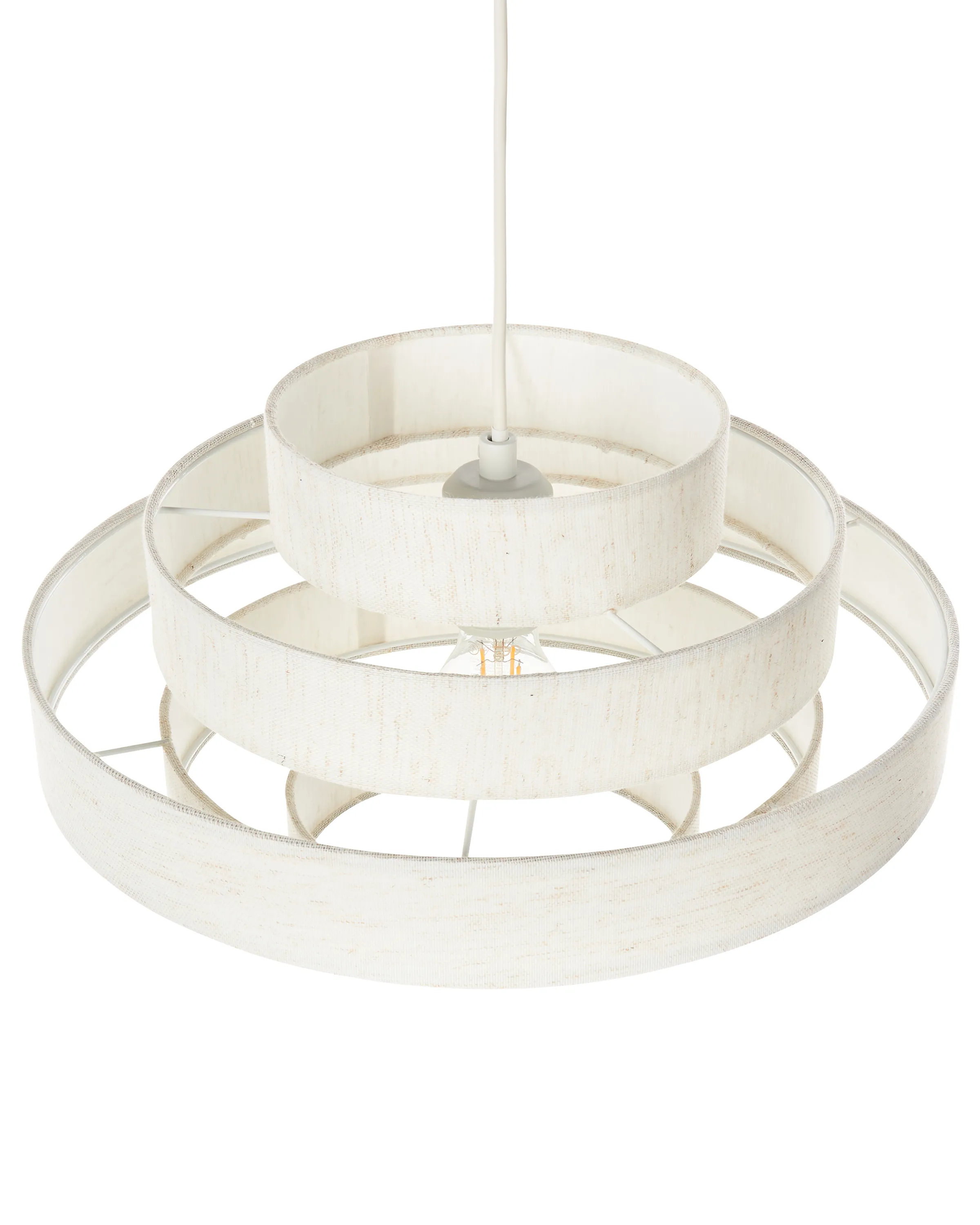 Hanglamp EREBATO Linnen Gebroken wit