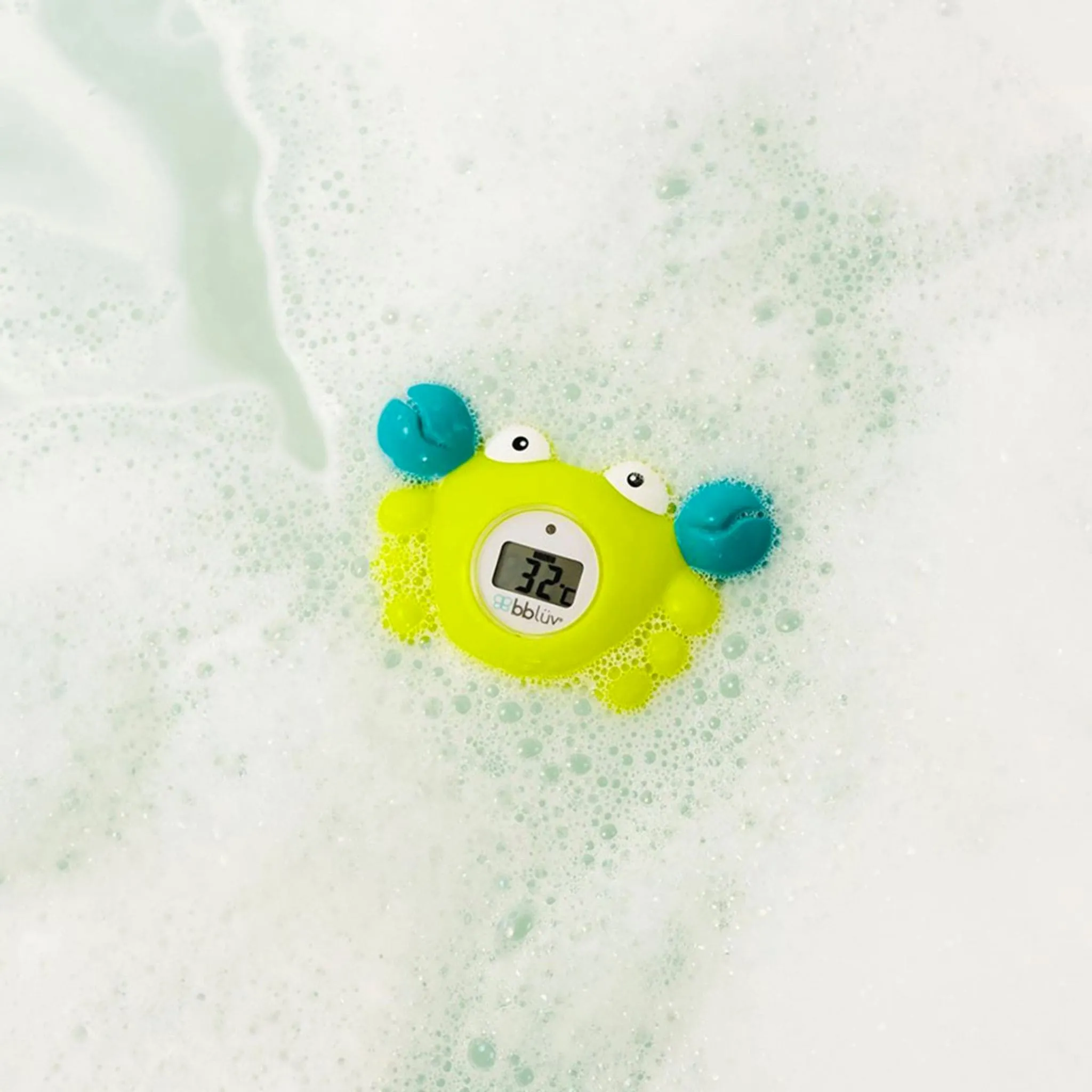 Bblüv Thermomètre de Bain  - Crabe Krab Vert