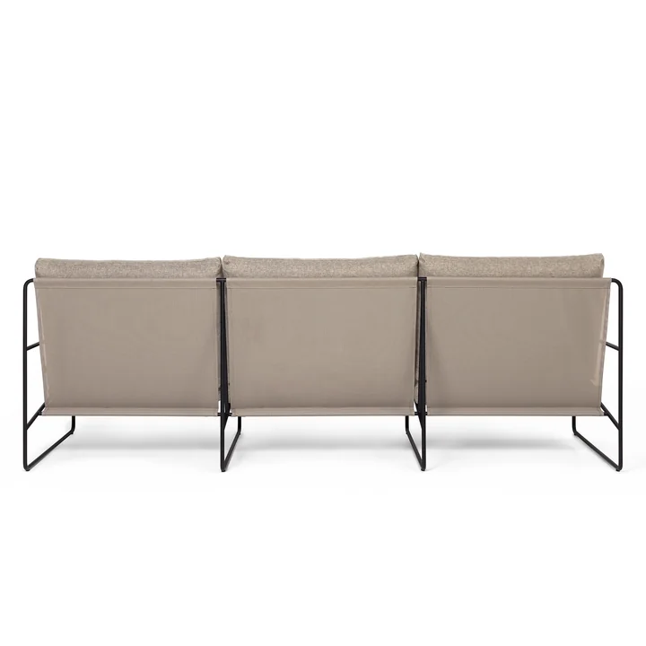 Ferm Living - Desert Dolce Outdoor 2-Sitzer Sofa - schwarz / dark sand