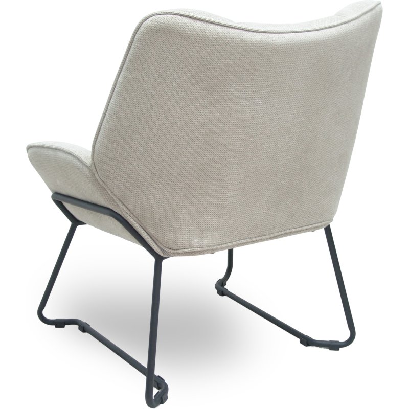 Fauteuil FORÖL - Modèle Opti526  - Revêtement en tissu beige. Structure métal noir.