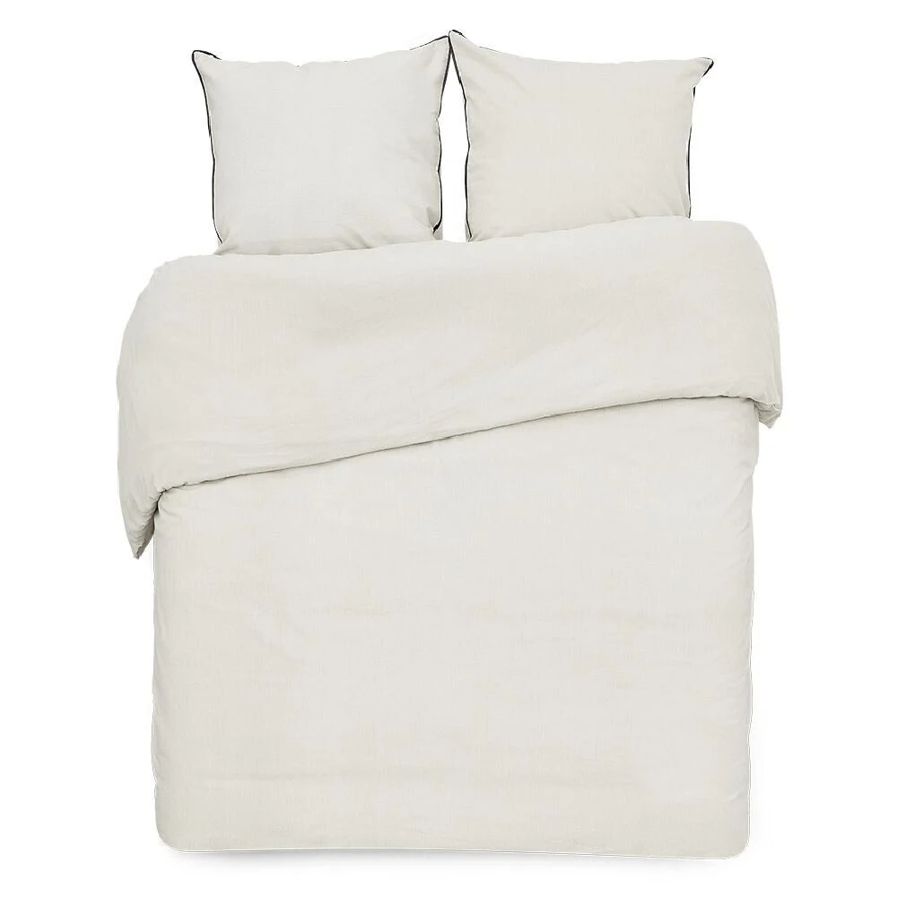 Parure de lit 2 personnes 240x220cm beige uni