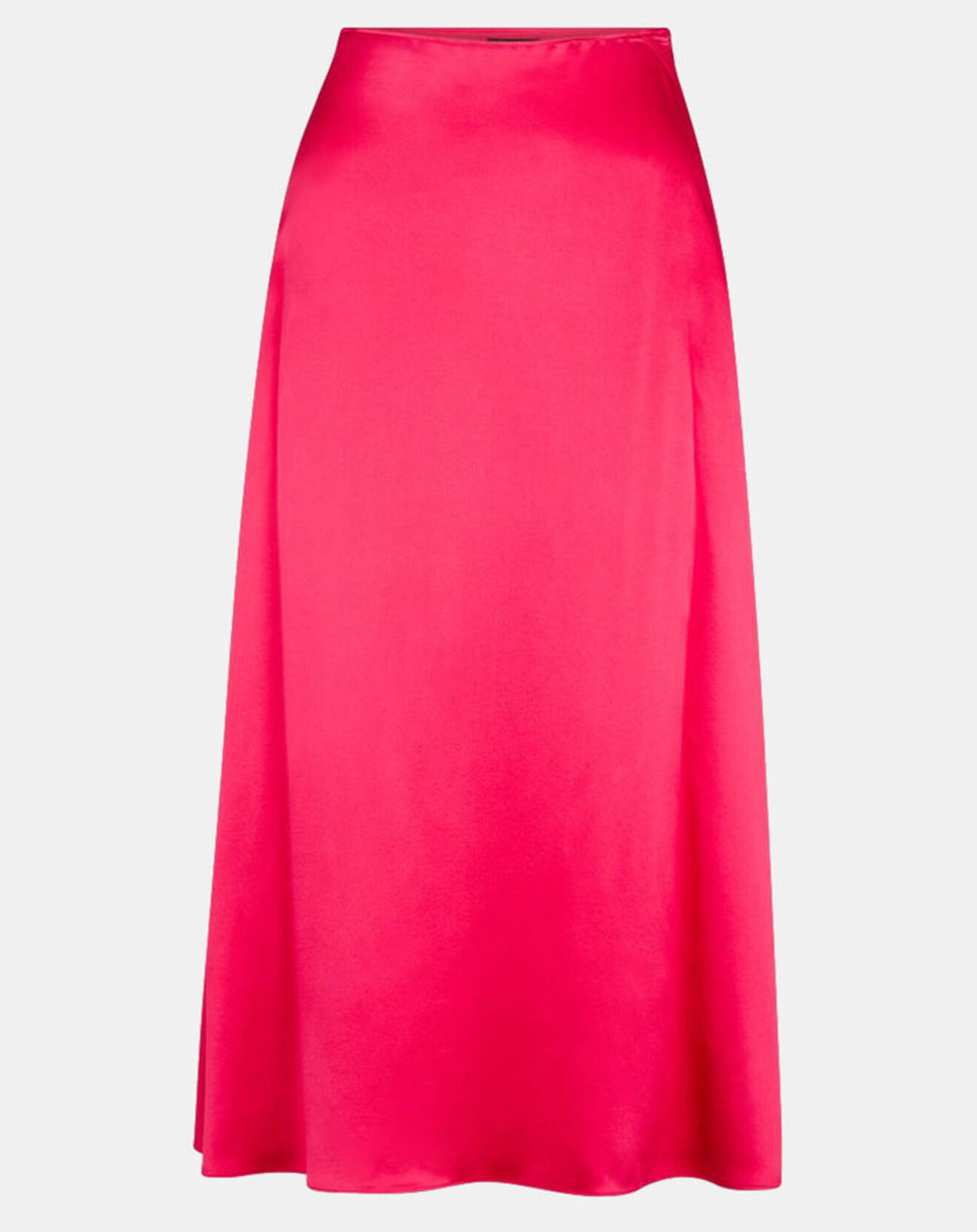 Galeries Lafayette Jupe midi 100% Soie Zazie rose fuchsia