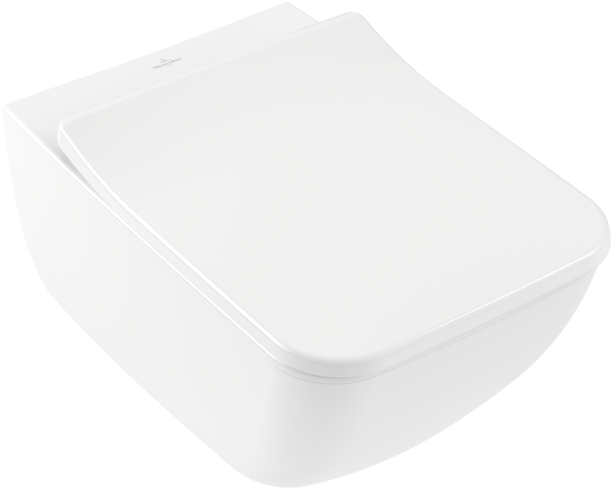Villeroy & Boch Venticello randloos toilet CeramicPlus en softclose toiletzitting wit glans