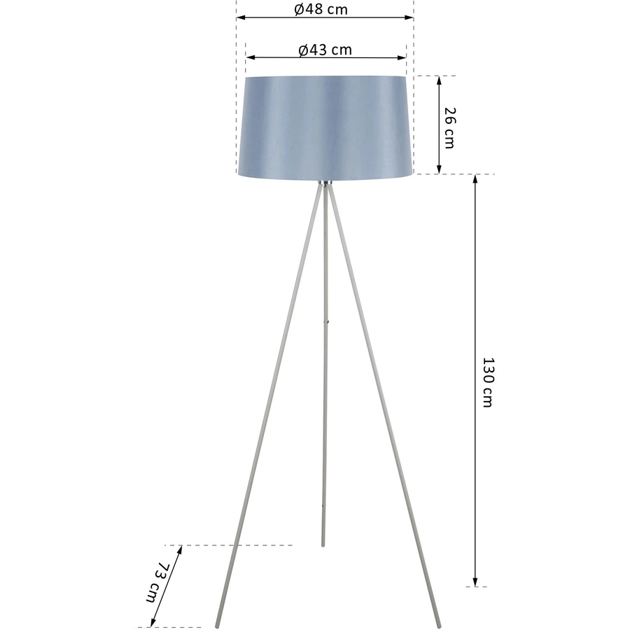 HOMCOM Tripod-Stehlampe schwarz