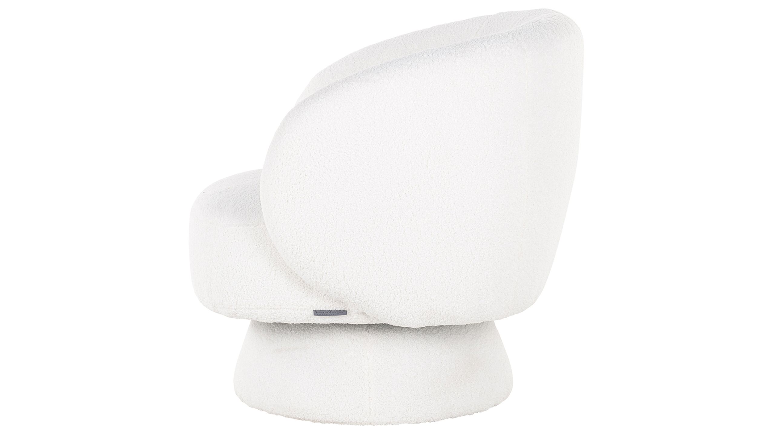 Draaifauteuil 211089 White Furry  Senna B79 x D75 x H76 cm