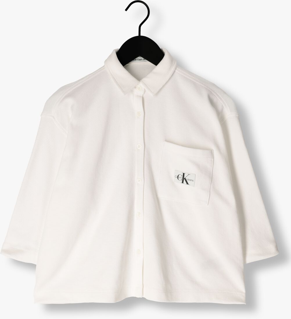 CALVIN KLEIN witte calvin klein blouse waffle loose shirt