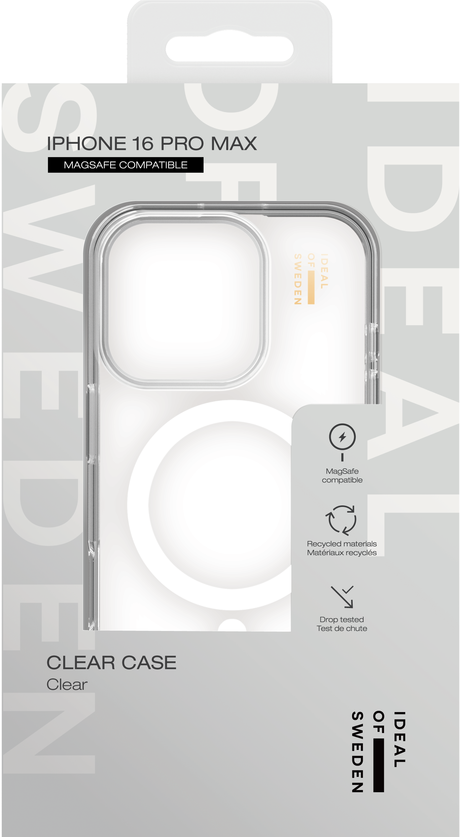 iPhone 16 Pro Max MagSafe Hardcase Hülle Clear Case Recycled (IDCLCMS-I2467P-471) - Transparent