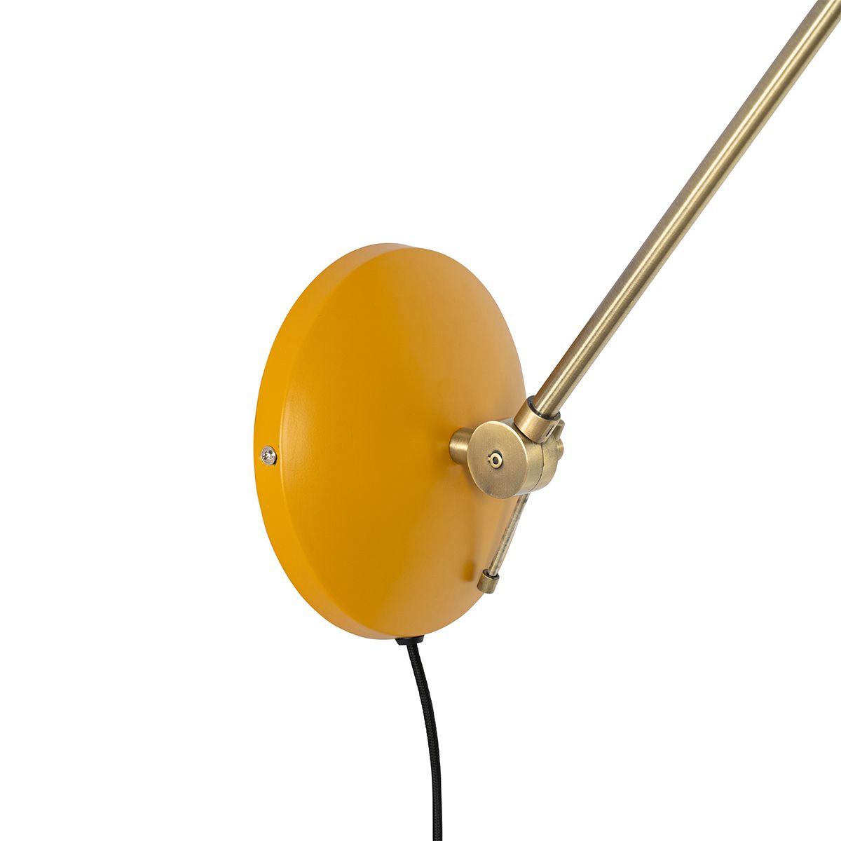 Smart wandlamp geel met brons incl. Wifi P45 - Milou