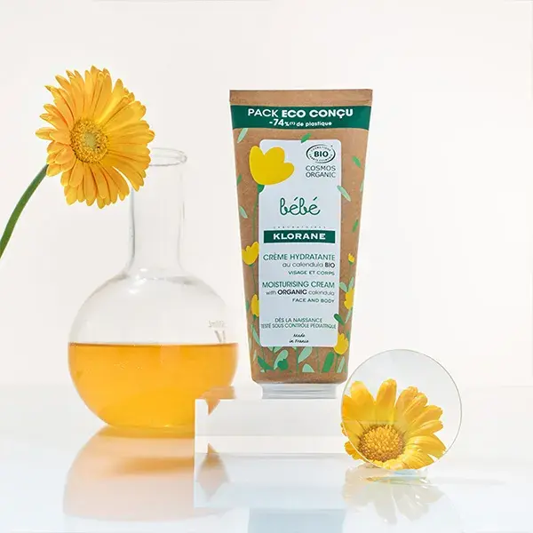 Creme hidratante orgânico para bebês Klorane Baby 200ml